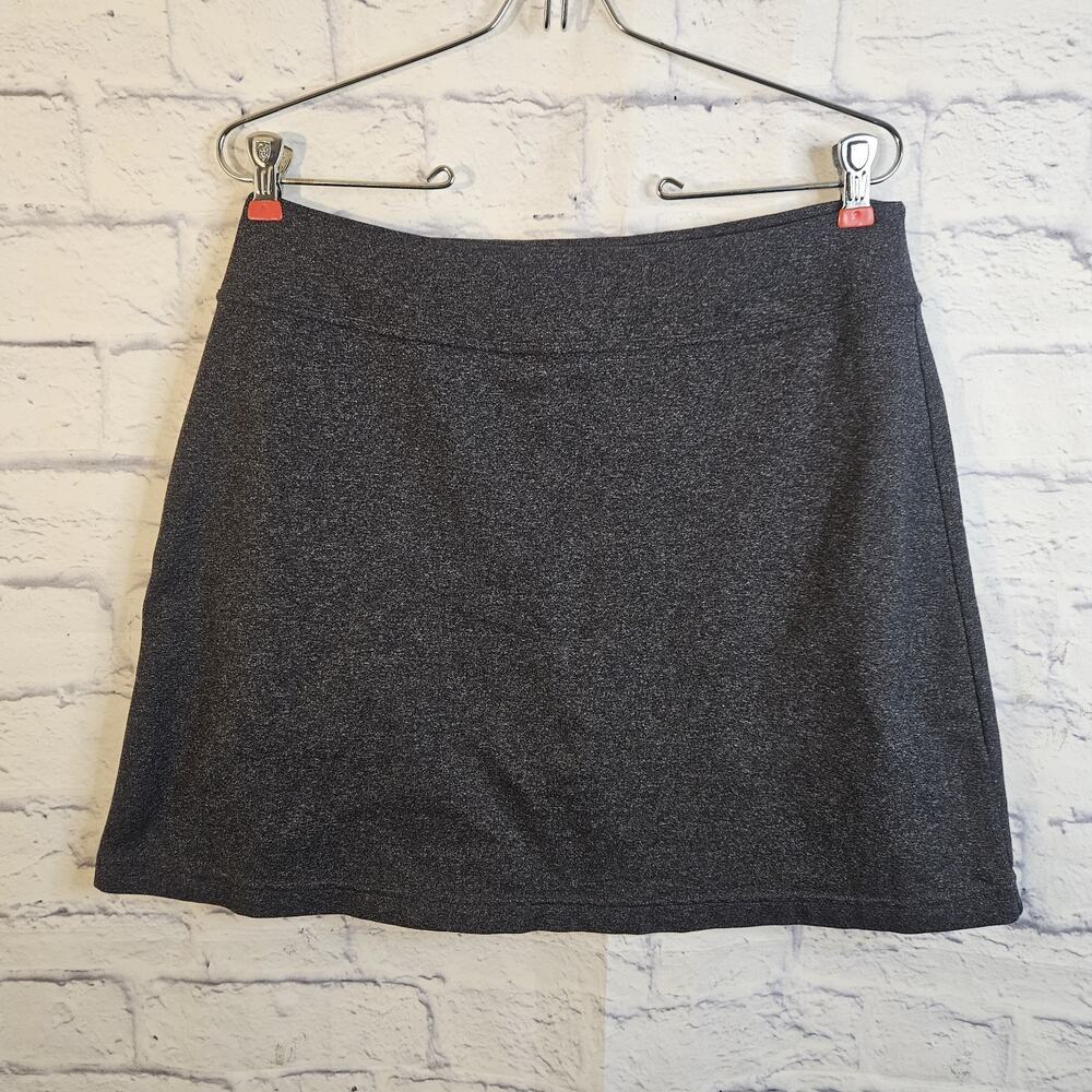 Athleta Size Medium Gray Active Skort Side Zip Pocket Supplex Lycra Style 819760